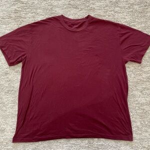 True Classic Men's Short Sleeve Crew Neck Maroon Burgundy Red Size XL Casual